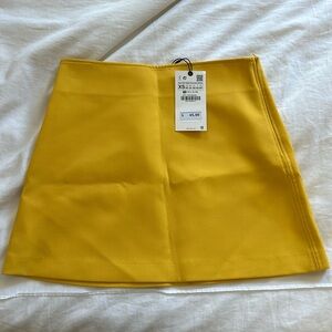 Yellow Zara Mini Skirt